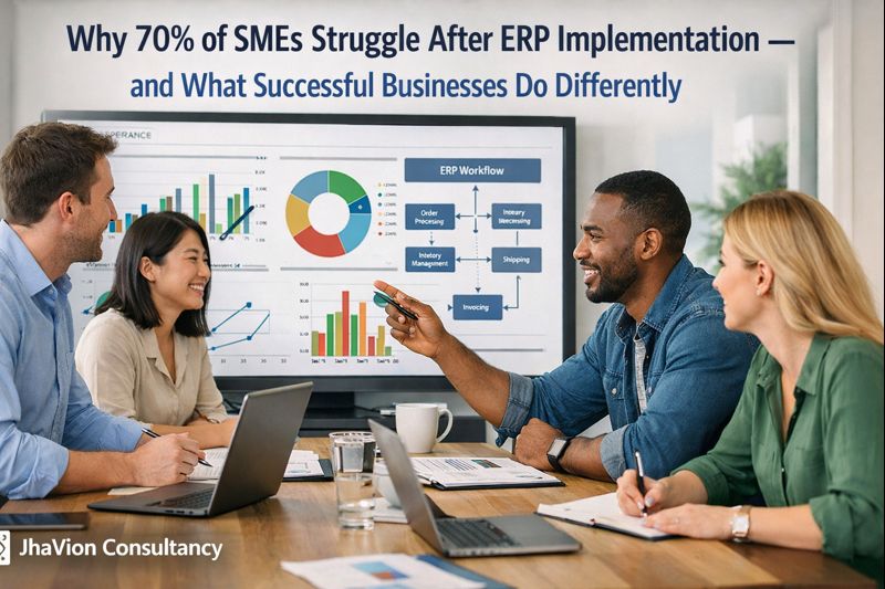 SMEs ERP implementation planning session led by JhaVion Consultancy
